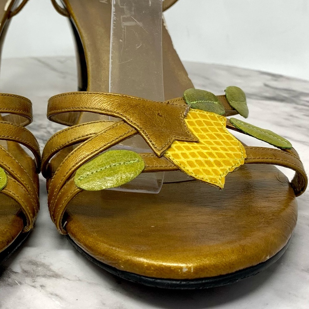 VTG Carlini Lady Floral Detail Pumps 38 Retro Pinup Classic Cocktail Evening - Picture 9 of 16